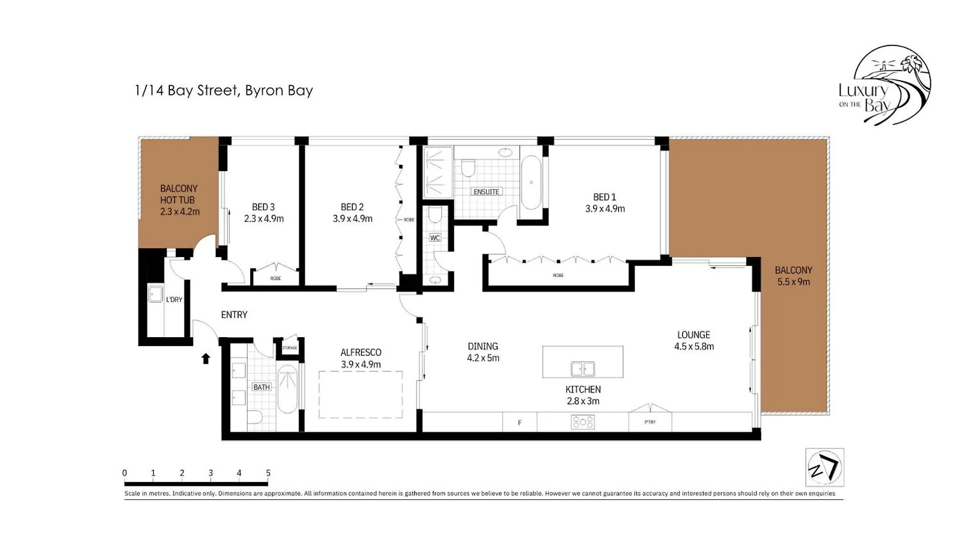 Luxury On The Bay - 2 X 3 Bedroom アパート